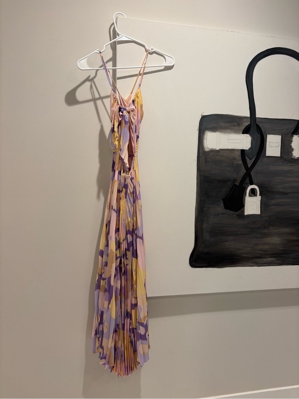 Astr Pleated Floral Maxi Dress in Pink, Yellow & Purple - Picture 2 of 3